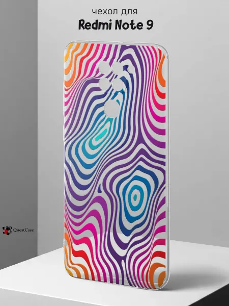 QuestCase Чехол на Redmi Note 9 с принтом Узоры