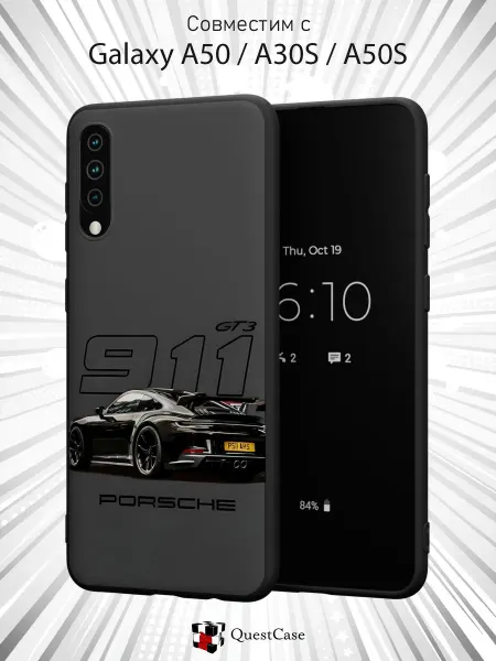 QuestCase Чехол на Samsung A50 A30S A50S с принтом Porsche 911
