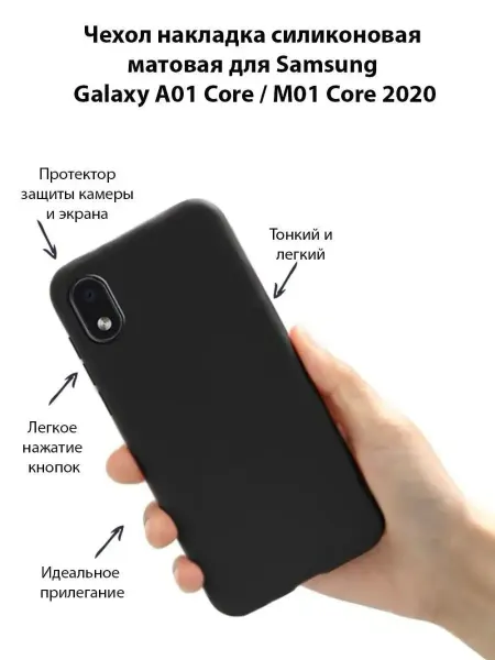 PrimeGadget Чехол на Samsung A01 Core M01 Core силиконовый матовый