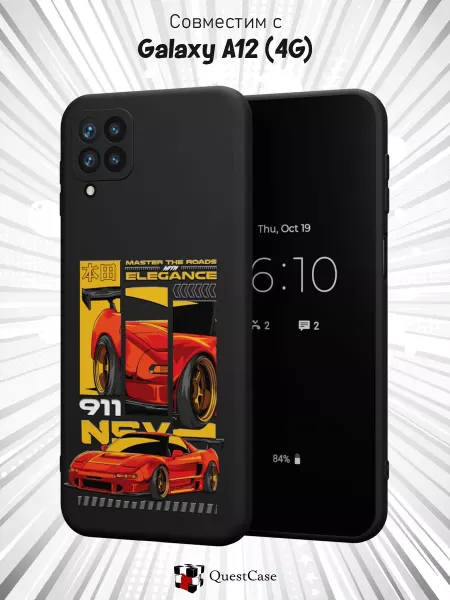 QuestCase Чехол на Samsung A12 с принтом Honda NSX