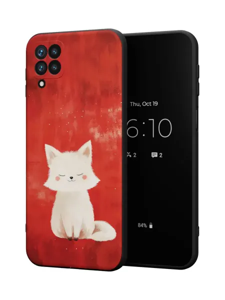 QuestCase Чехол на Samsung A12 с принтом Котик