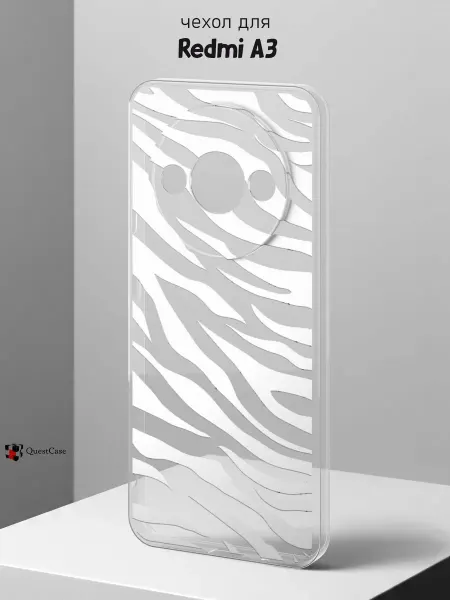QuestCase Чехол на Redmi A3 с принтом Зебра