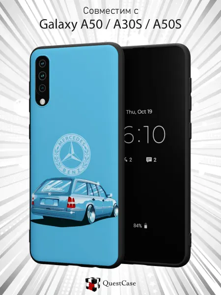 QuestCase Чехол на Samsung A50 A30S A50S с принтом Mercedes