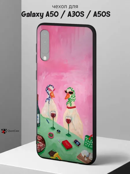 QuestCase Чехол на Samsung A50 A30S A50S с принтом Гуси