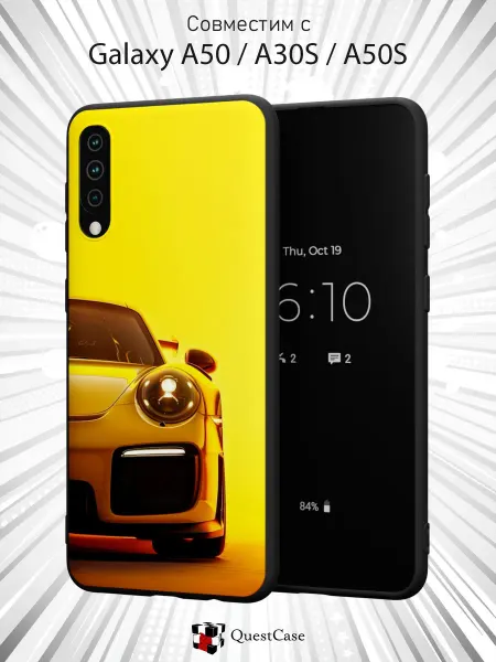 QuestCase Чехол на Samsung A50 A30S A50S с принтом Порше