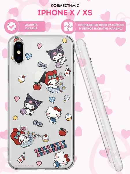 Street Fox Чехол на Apple iPhone X и XS с принтом Hello Kitty