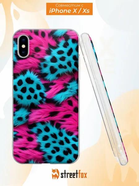 Street Fox Чехол на Apple iPhone X и XS с Леопардовым принтом