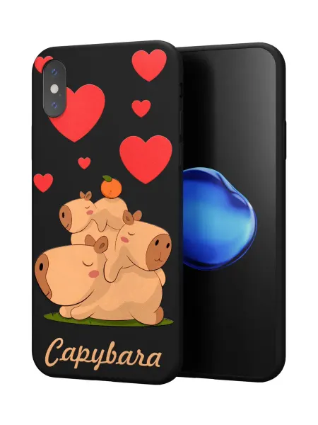 Ясномаркет Чехол на Apple iPhone X и XS с принтом Капибара