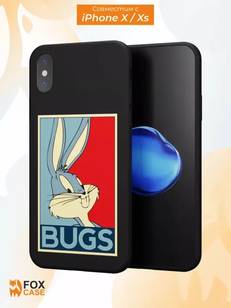 Fox Case Чехол на iPhone X и XS с принтом Багз Банни