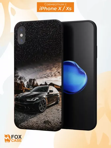Fox Case Чехол на iPhone X и XS с принтом Машина