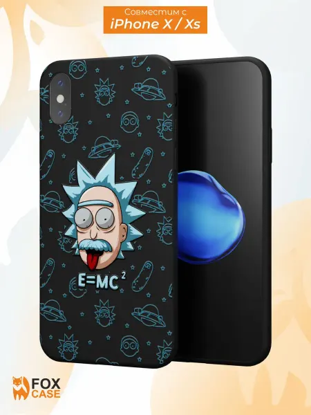 Fox Case Чехол на iPhone X и XS с принтом Рик и Морти
