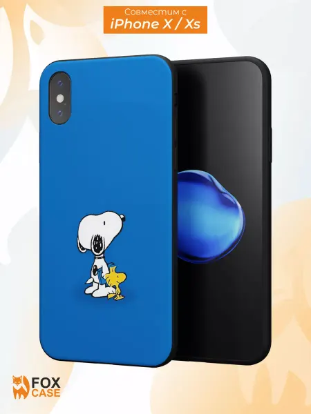 Fox Case Чехол на iPhone X и XS с принтом Снупи