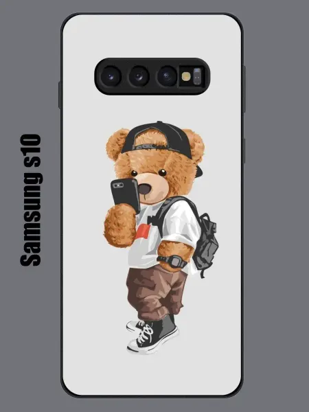 CasePhone67 Чехол на Samsung s10 с принтом медведь