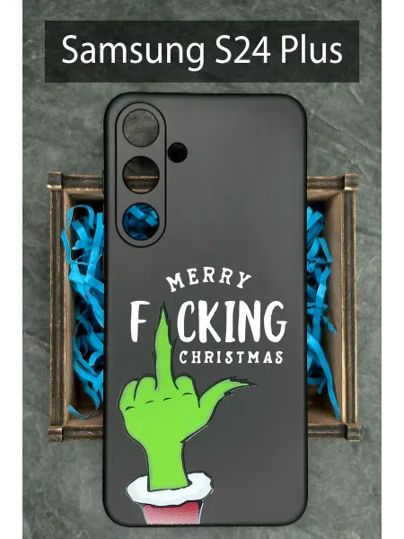COVERGOOD Чехол на Samsung S24 Plus с принтом новогодний
