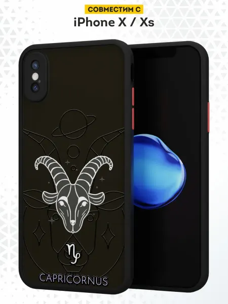 DesignOnCase Чехол Бампер на iPhone X XS с принтом Козерог