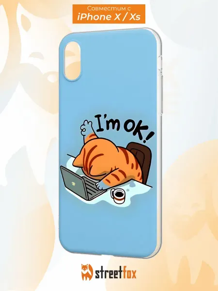 Street Fox Чехол на iPhone X и XS с принтом Котик