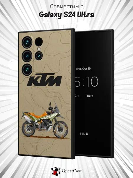 QuestCase Чехол на Samsung Galaxy S24 Ultra с принтом KTM