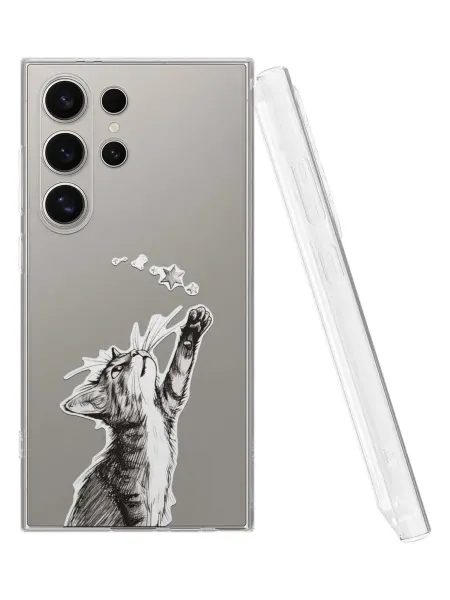 QuestCase Чехол на Samsung Galaxy S24 Ultra с принтом Котики