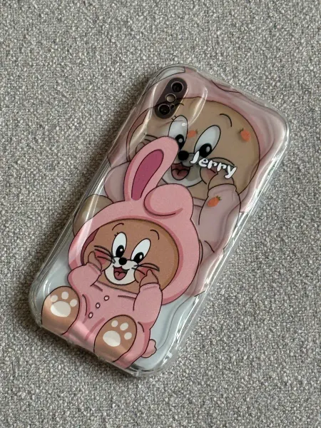 Чехлы с сердечками Чехол на iPhone X и XS с принтом Джерри прозрачный