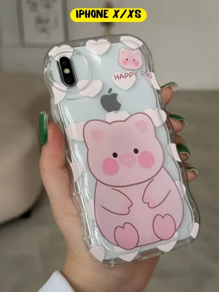 Чехлы с сердечками Чехол на iPhone X и XS Розовая свинюшка