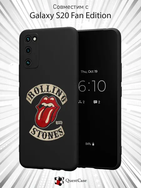 QuestCase Чехол на Samsung S20 FE с принтом Rolling Stones