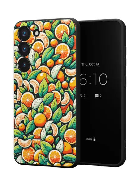 QuestCase Чехол на Samsung S23 с принтом Мандарины