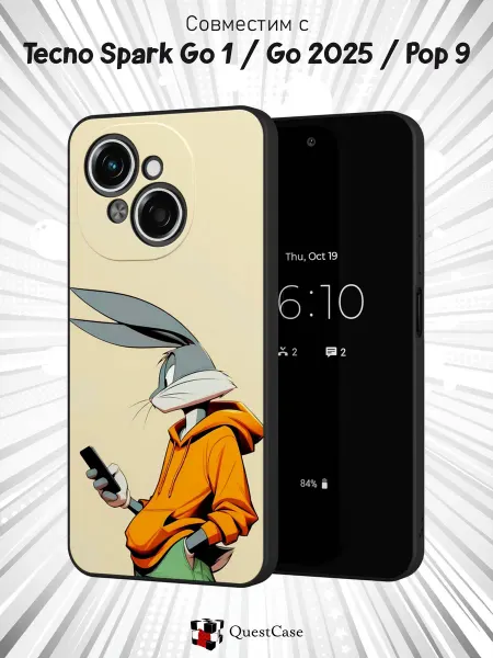 QuestCase Чехол на Tecno Spark Go 1 Go 2025 Pop 9 с принтом Влюбленные