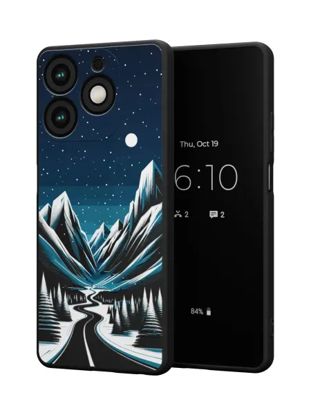 QuestCase Чехол на Tecno Spark 10 Pro с принтом Зима