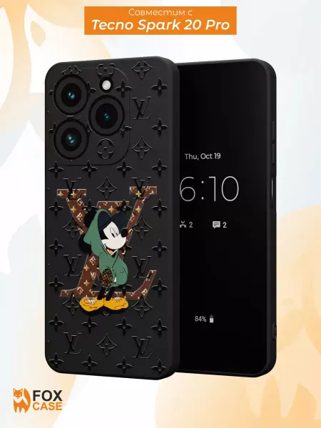 Fox Case Чехол на Tecno Spark 20 Pro с принтом Микки Маус