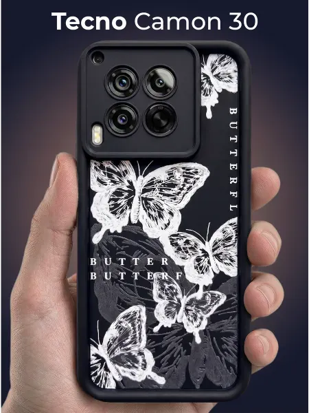 URBAZZA Чехол на Tecno Camon 30 с бортиками и рисунком