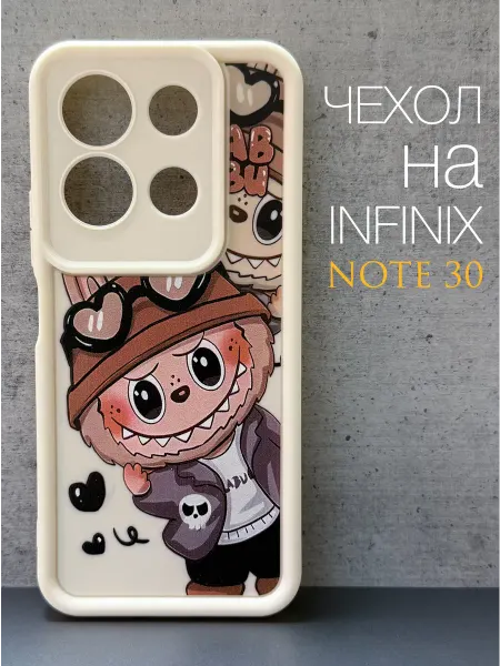 IdealStore Чехол на Infinix Note 30 Labubu Черная