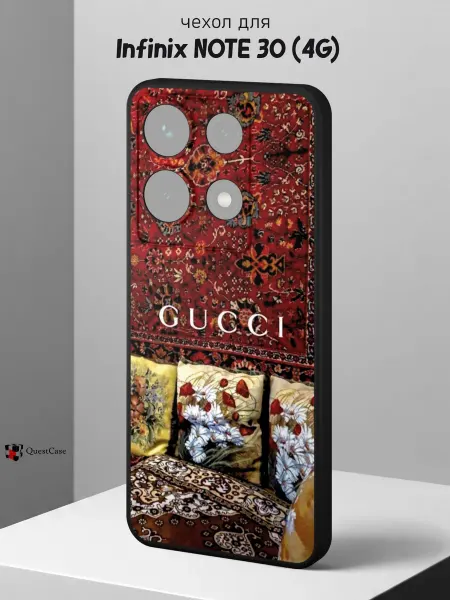 QuestCase Чехол на Infinix NOTE 30 с принтом Гучи