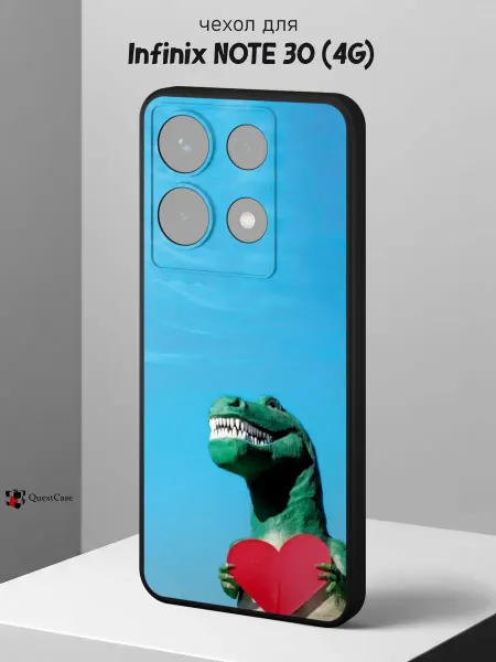 QuestCase Чехол на Infinix NOTE 30 с принтом Динозавр