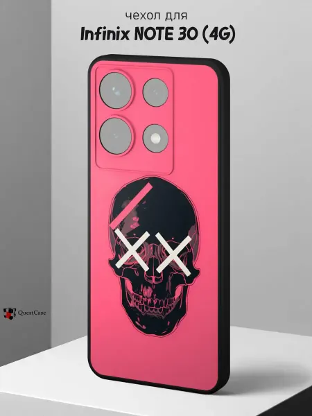 QuestCase Чехол на Infinix NOTE 30 с принтом Череп