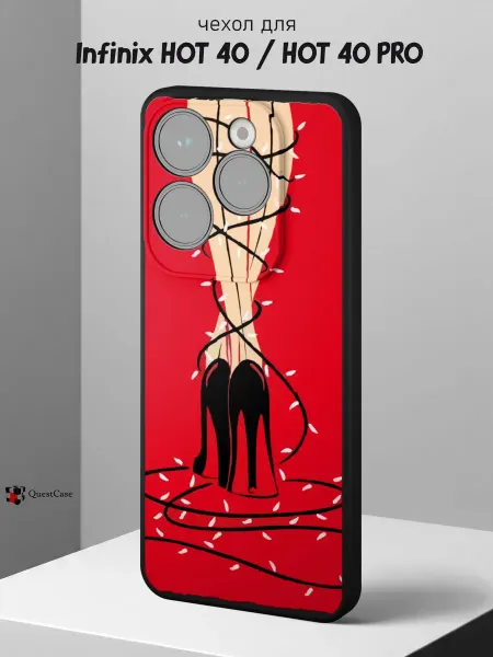 QuestCase Чехол на Infinix HOT 40 HOT 40 PRO с принтом Девушка