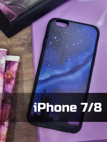 MixCase Чехол на iPhone 7 8 черный северное сияние