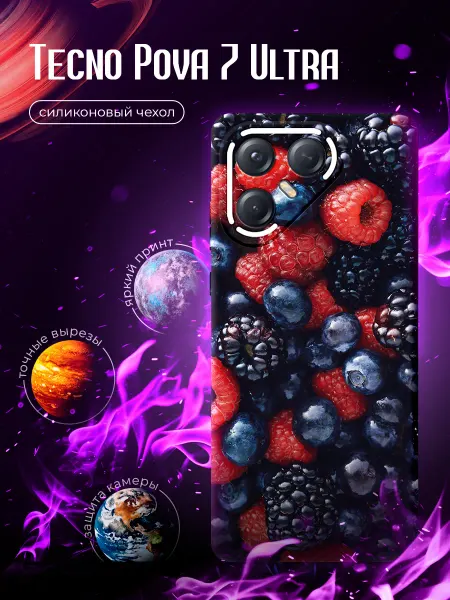 Joker Mobile Чехол для Tecno Pova 7 Ultra черный с картинкой