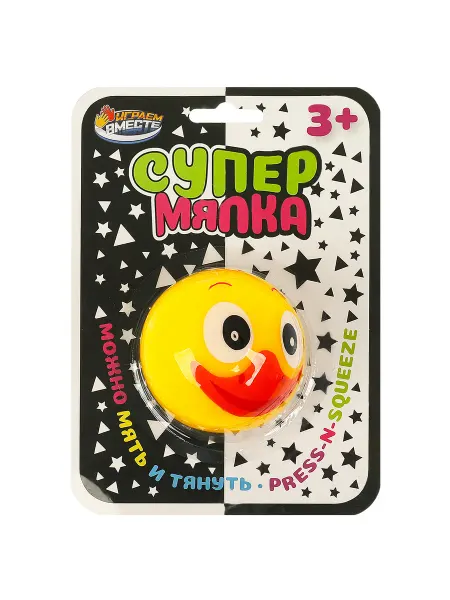 Играем вместе Игрушка супер мялка антистресс для рук рожица 6 см