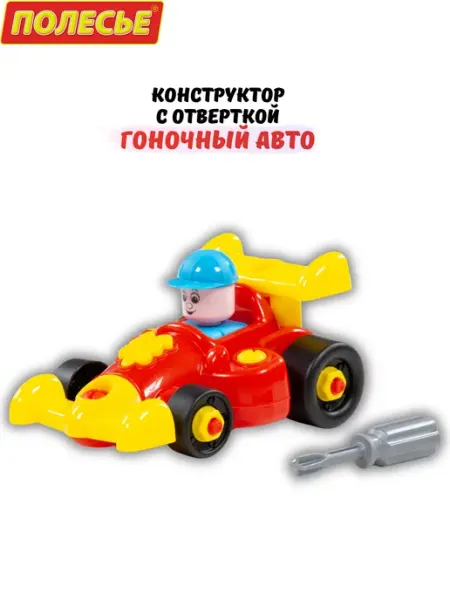 Полесье Конструктор с отверткой Гоночный автомобиль