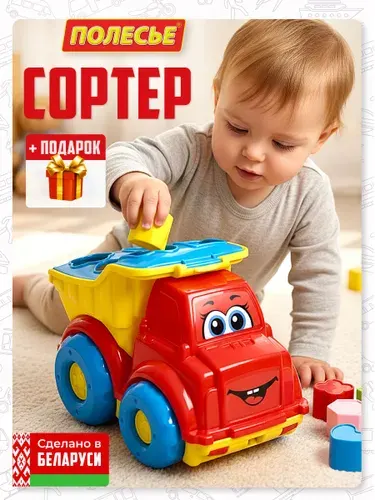 Полесье Развивающая игрушка машинка самосвал сортер