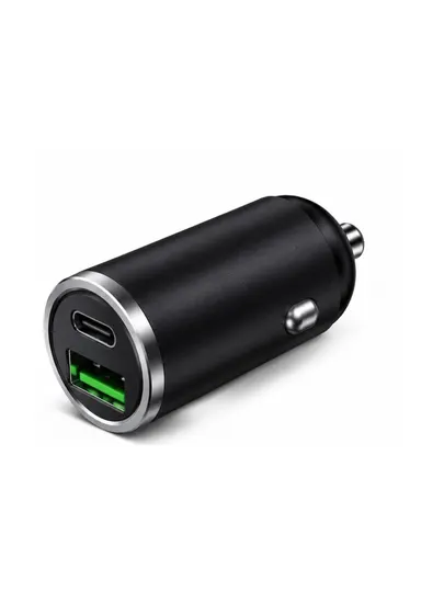 Автомобильное зарядное устройство Type-C + USB, 2 порта, быстрая зарядка 12В/24В