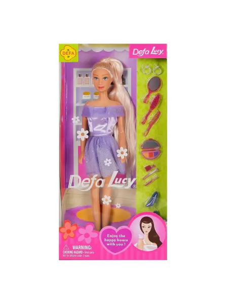 ABtoys (АБтойс) Кукла Defa Lucy В салоне красоты (в фиолетовом платье) 29 см