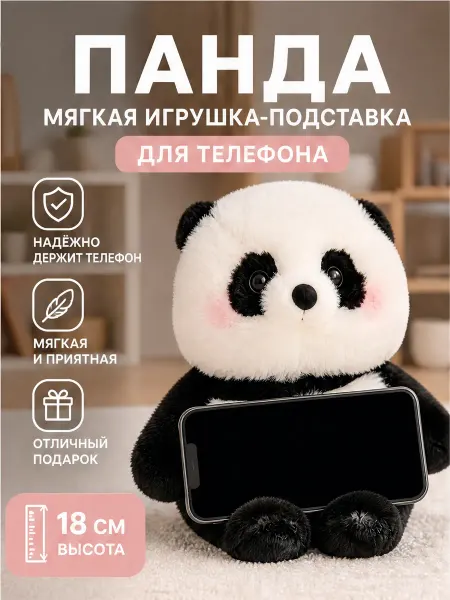 SK Wire Подставка для телефона в виде мягкой игрушки "Панда"