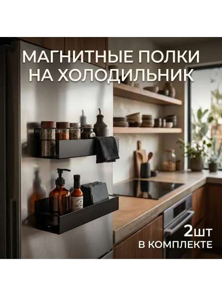 Магнитные полки на холодильник 2шт