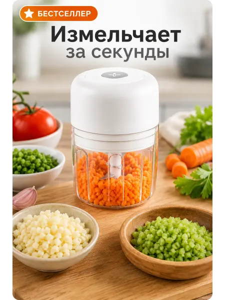 NaZARE Блендер измельчитель электрический кухонный с чашей мощный