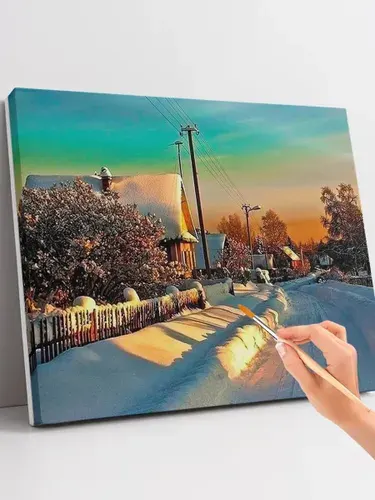 Картина по номерам 40x50см Деревня
