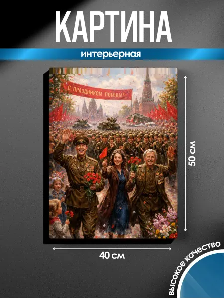 SUN&MOON Картина на стену 40x50 9 Мая С Днем Победы!
