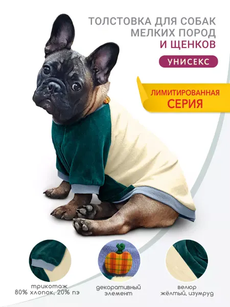 МУРЛЭНД Толстовка для собак средних щенков французских бульдогов