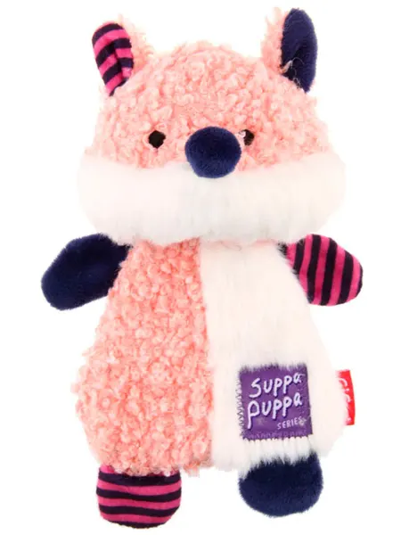 Gigwi Игрушка Suppa Puppa лиса для собак с пищалкой 16 см