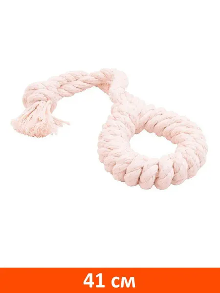DOGLIKE Игрушка Dental Knot Кольцо канатное собак белое большое 41см